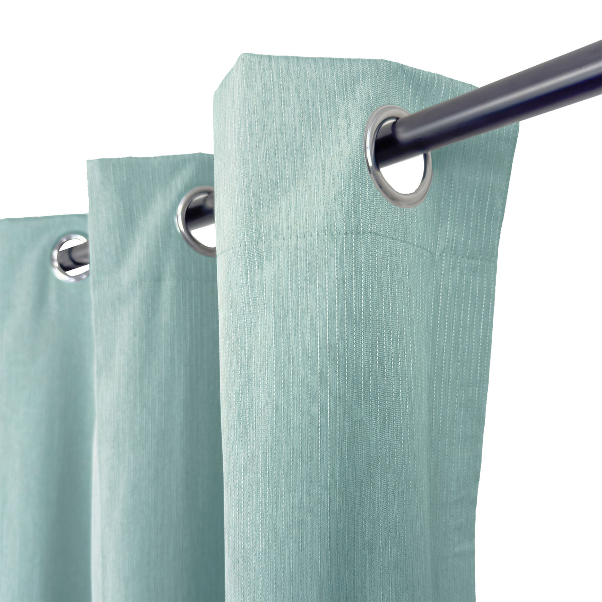 Hume Paris Two Tone Blockout Ring Top Ready Made Curtain – Aqua | Wattle & Bourke