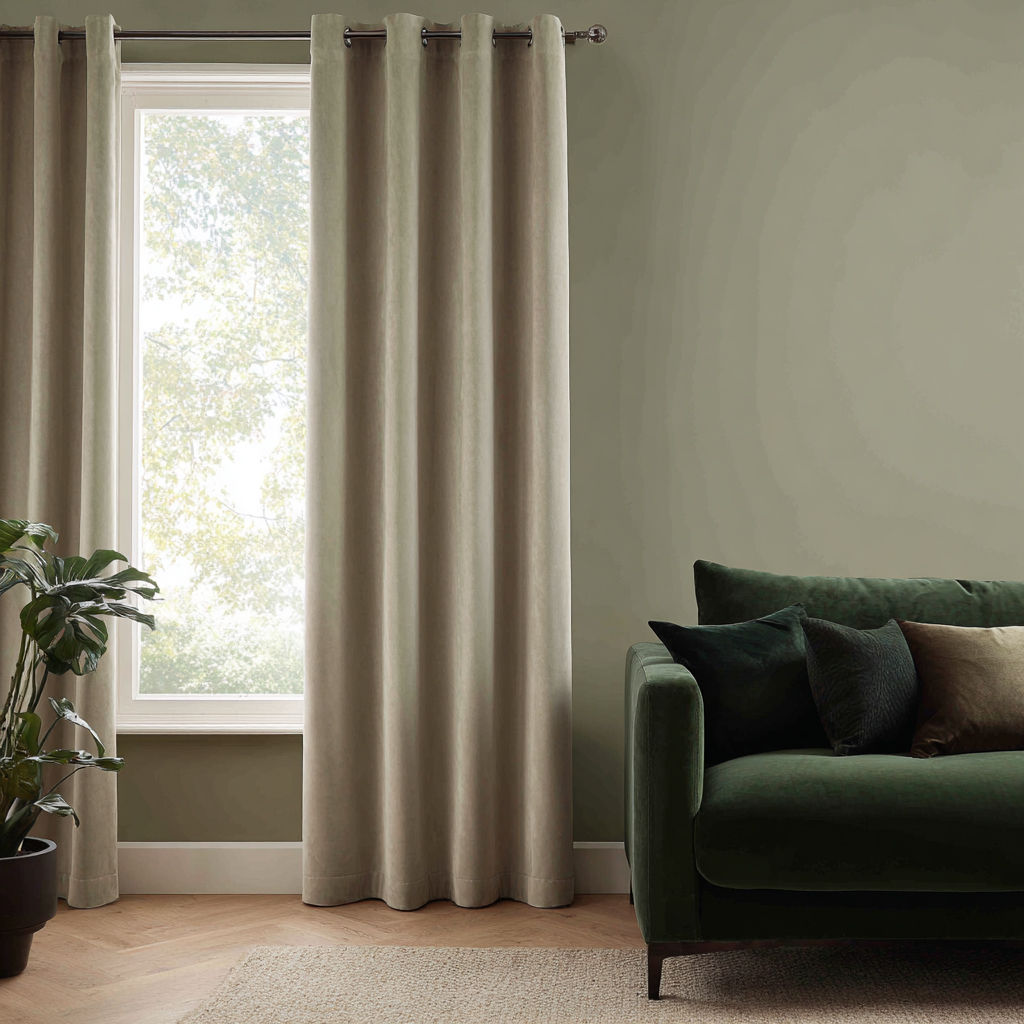 Pilbara Blockout Ring Top Ready Made Curtain - Barley | Wattle & Bourke