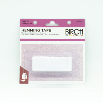 Birch Hemming Tape White 20mm x 5m