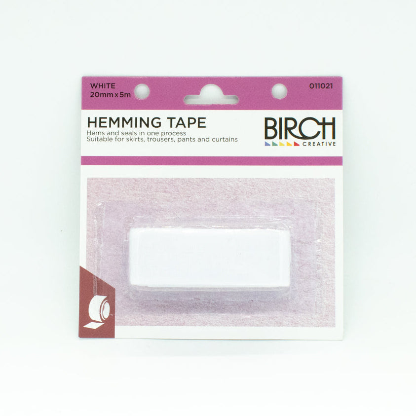 Birch Hemming Tape White 20mm x 5m