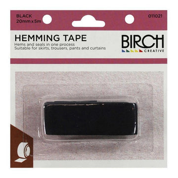 Birch Hemming Tape Black 20mm x 5m