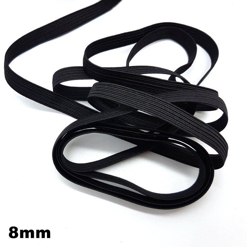 Braided Elastic Black & White