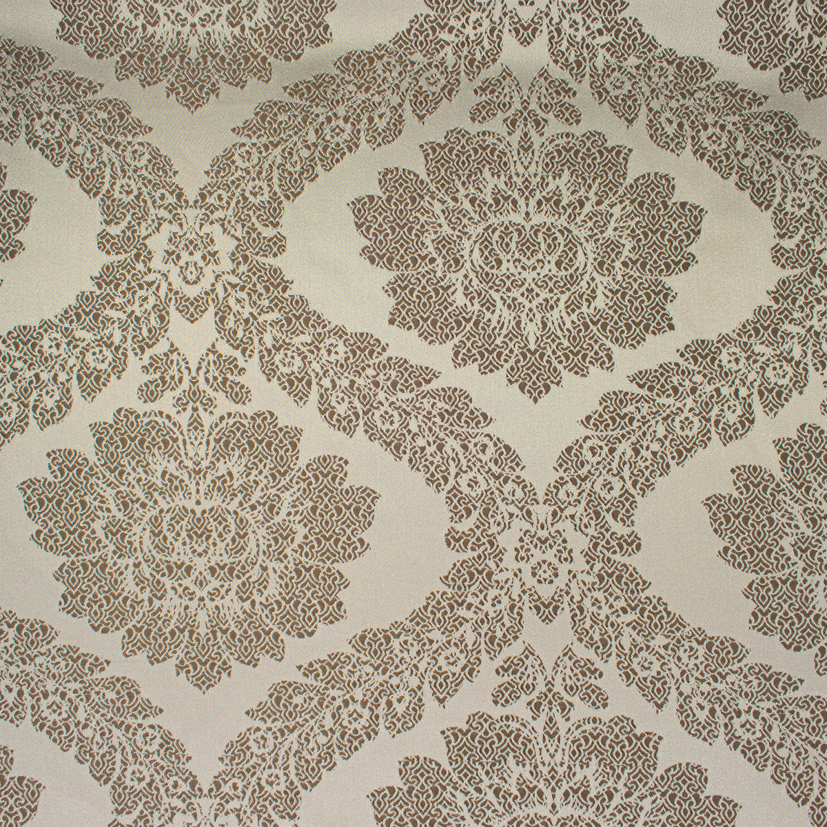 Reversible Floral Jacquard Brocade Suiting/Upholstery Fabric in Brown/White