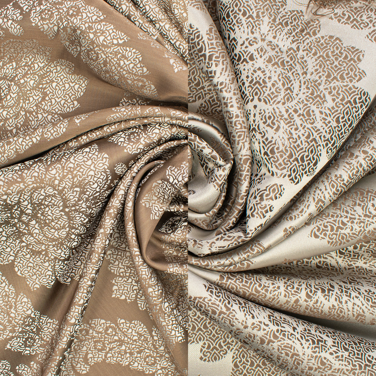 Reversible Floral Jacquard Brocade Suiting/Upholstery Fabric