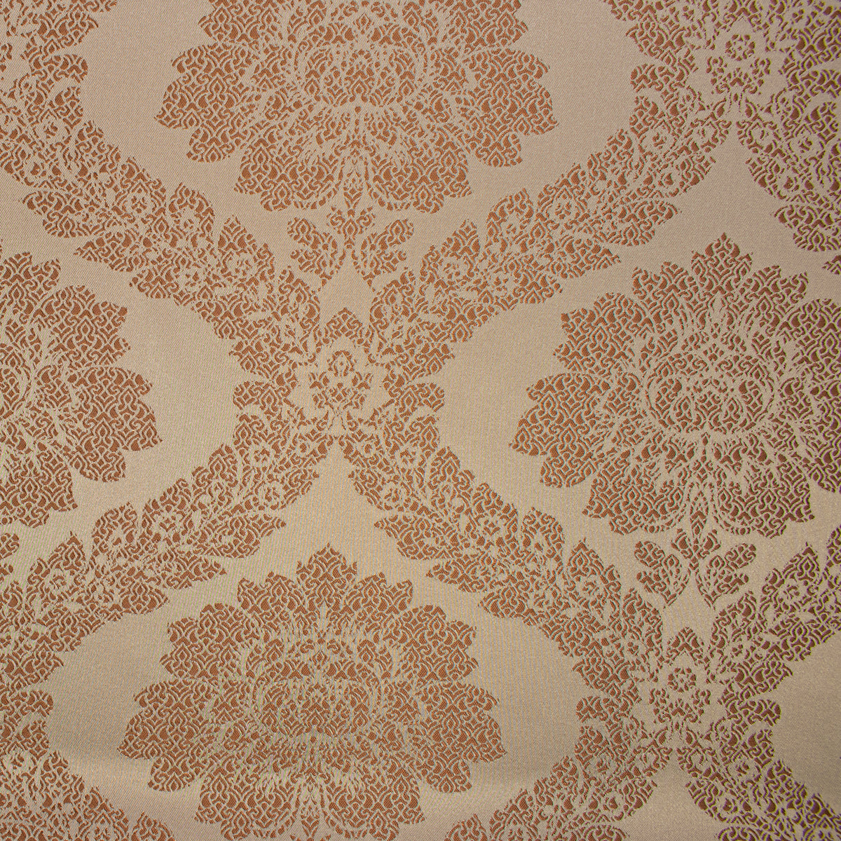Reversible Floral Jacquard Brocade Suiting/Upholstery Fabric in Chocolate/Cream