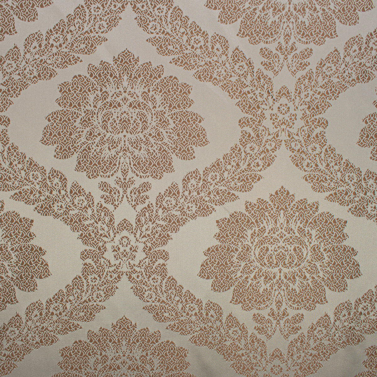 Reversible Floral Jacquard Brocade Suiting/Upholstery Fabric in Chocolate/White