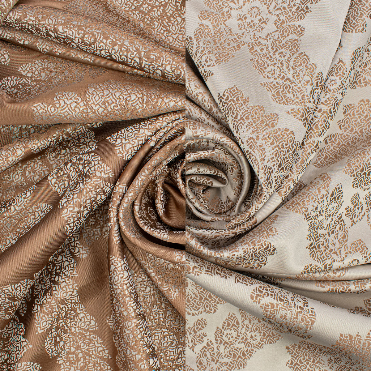 Reversible Floral Jacquard Brocade Suiting/Upholstery Fabric