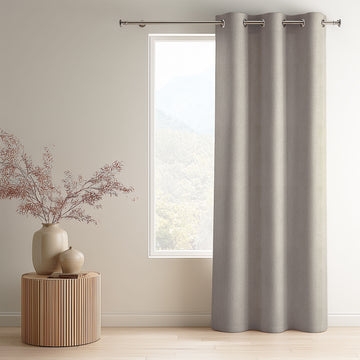 Hume Paris Two Tone Blockout Ring Top Ready Made Curtain – Cobble | Wattle & Bourke
