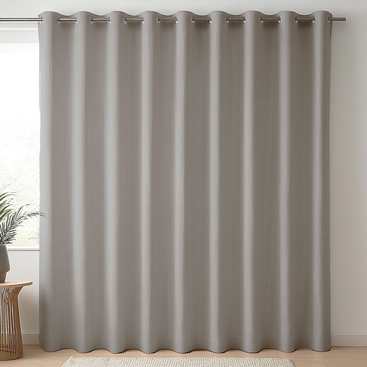 Hume Paris Two Tone Blockout Ring Top Ready Made Curtain – Cobble | Wattle & Bourke