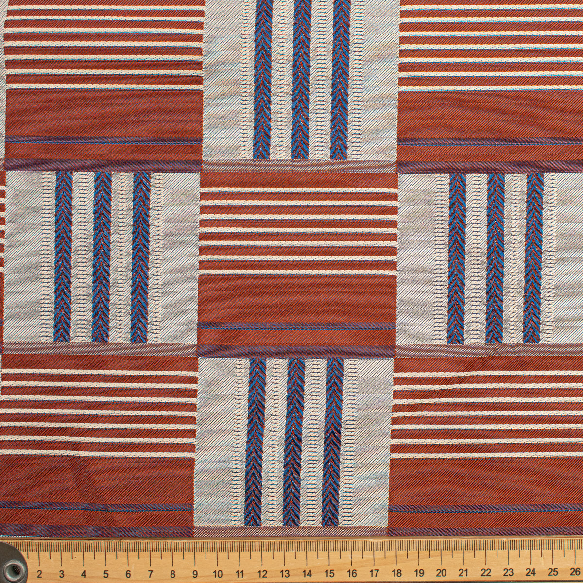 Coordinating Woven Upholstery & Suiting Fabric Check & Stripe Designs