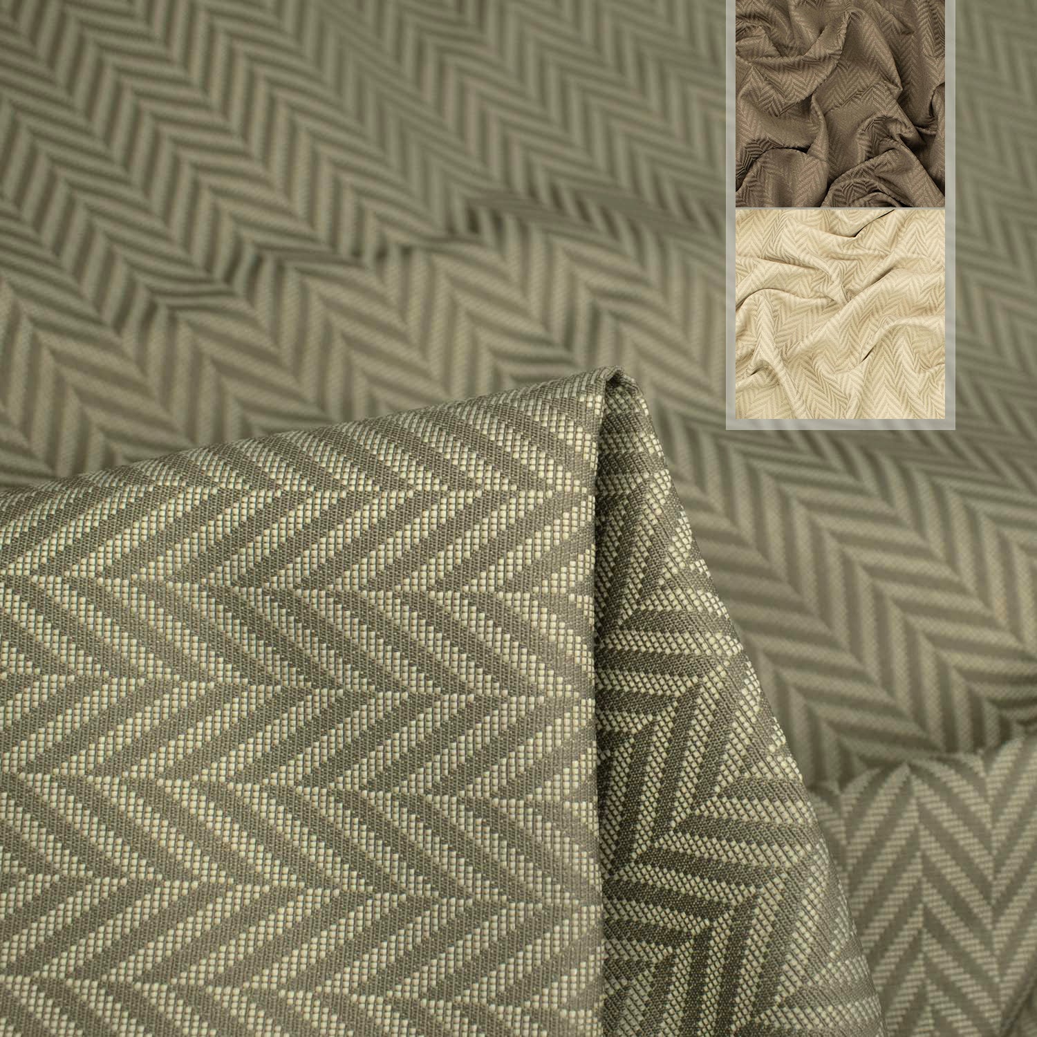 Cotillion by Zepel - Curtaining/Upholstery Fishbone Jacquard