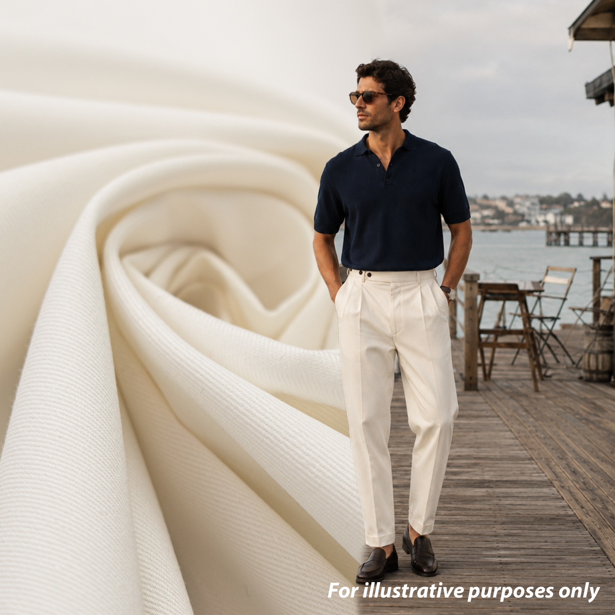 Lightweight 100% Cotton Twill / Drill Warm White