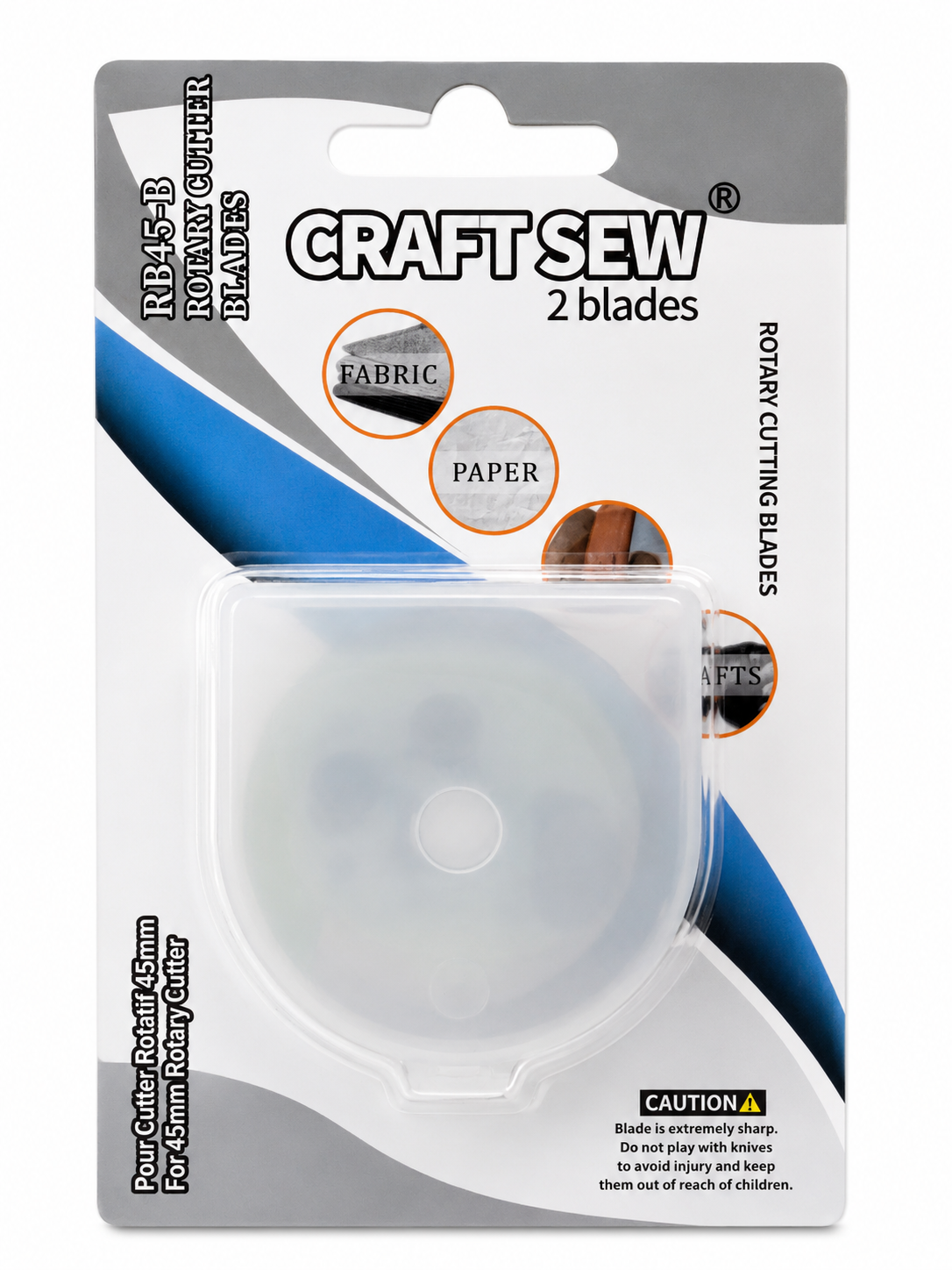 Craft Sew Rotary Cutting Blades 45mm - 2pc