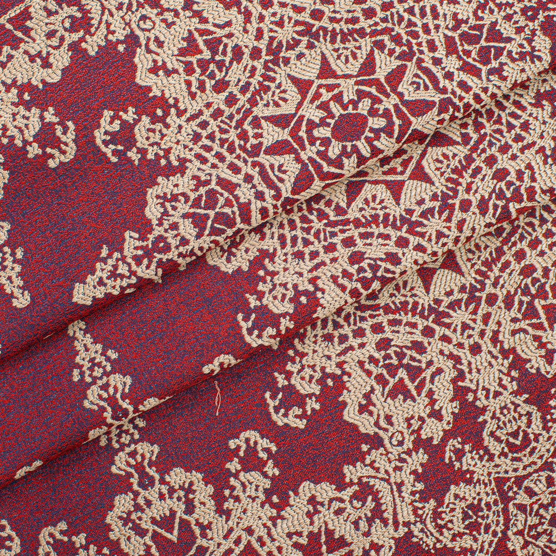 Crystal Filigree Reversible Suiting/Upholstery in Maroon