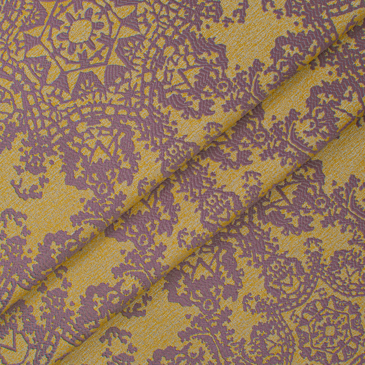 Crystal Filigree Reversible Suiting/Upholstery in Purple/Gold