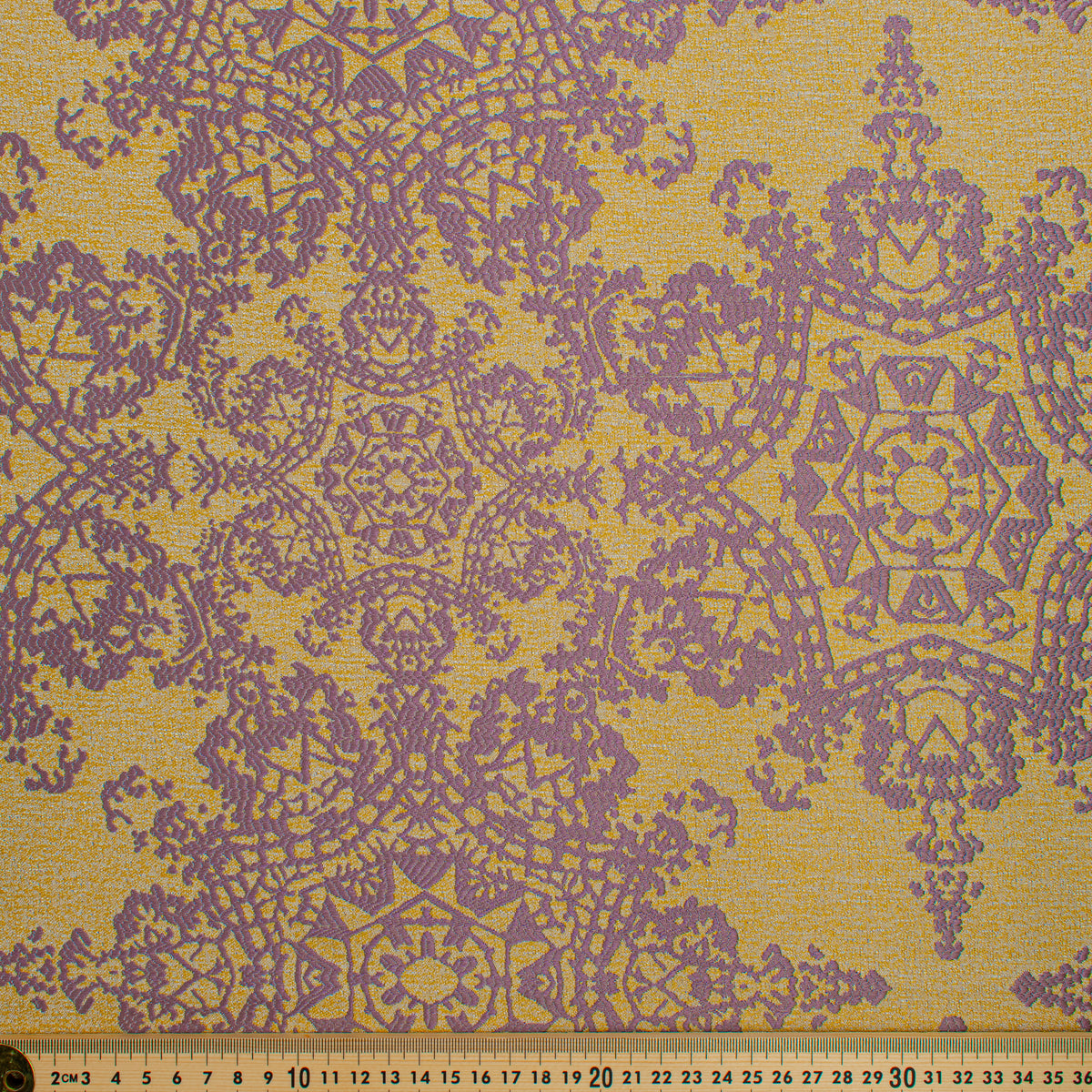 Crystal Filigree Reversible Suiting/Upholstery in Purple/Gold