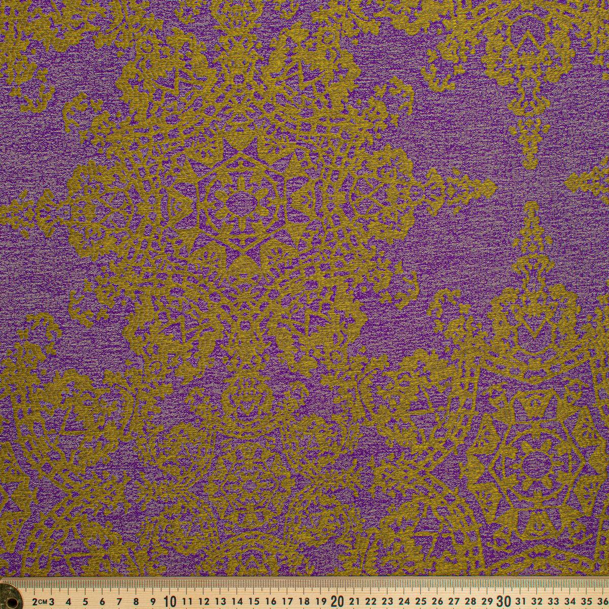 Crystal Filigree Reversible Suiting/Upholstery in Purple/Olive