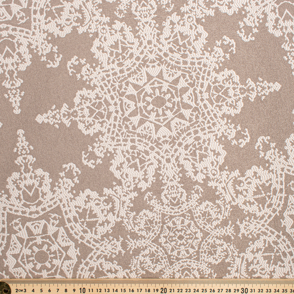 Crystal Filigree Reversible Suiting/Upholstery in White