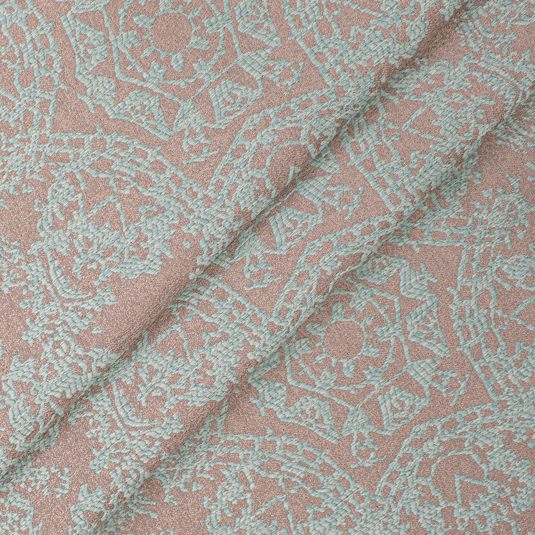 Crystal Filigree Reversible Suiting/Upholstery in Aqua