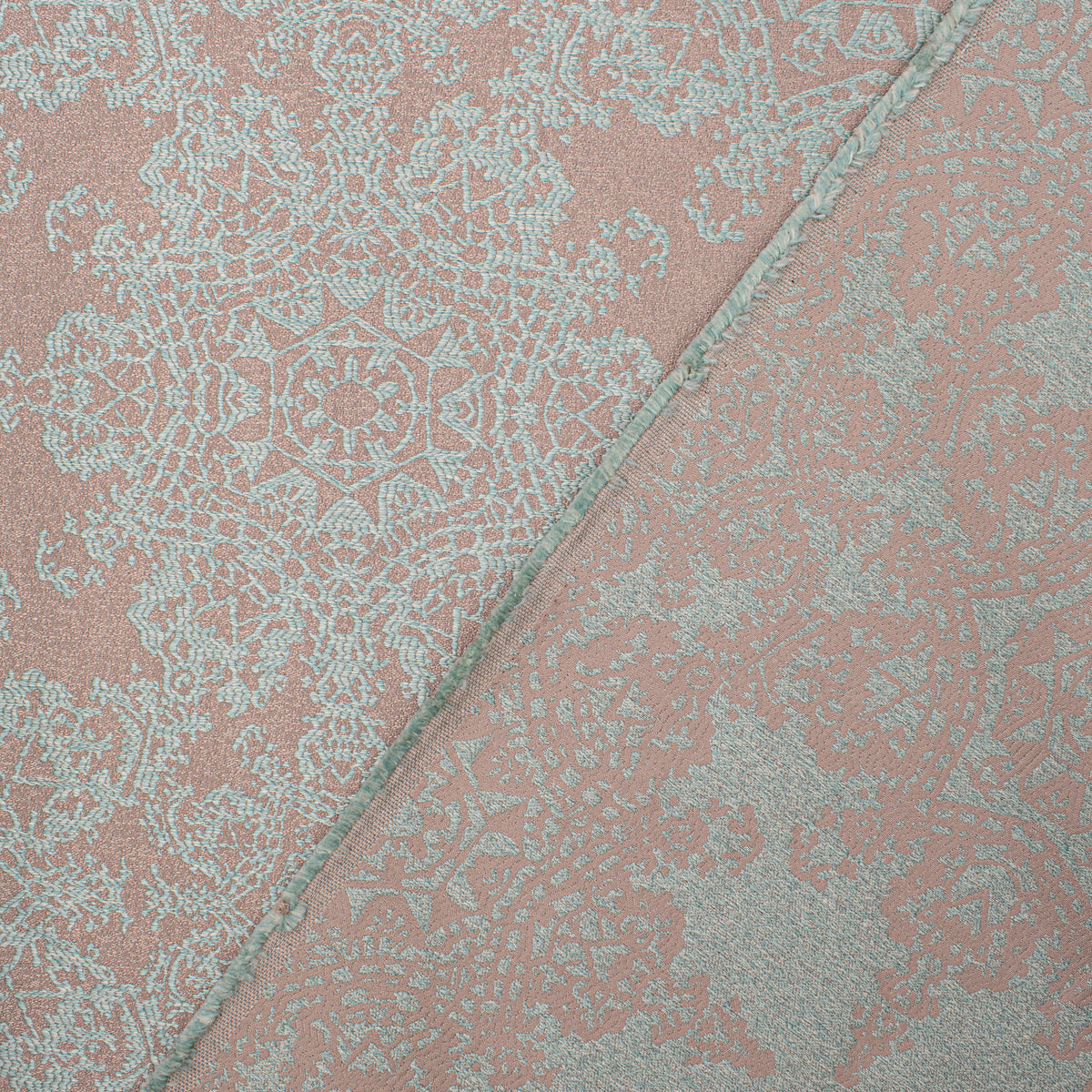 Crystal Filigree Reversible Suiting/Upholstery in Aqua