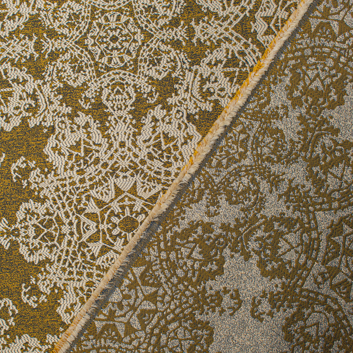 Crystal Filigree Reversible Suiting/Upholstery in Ochre