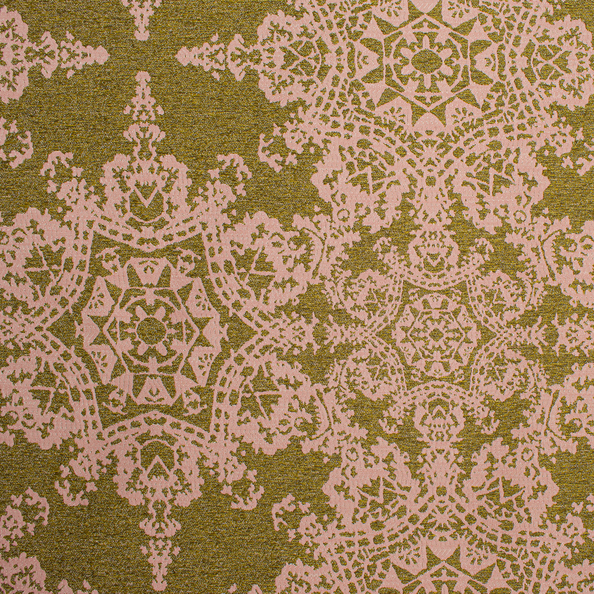 Crystal Filigree Reversible Suiting/Upholstery in Pink/Olive
