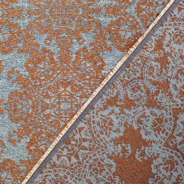 Crystal Filigree Reversible Suiting/Upholstery in Rust/Blue