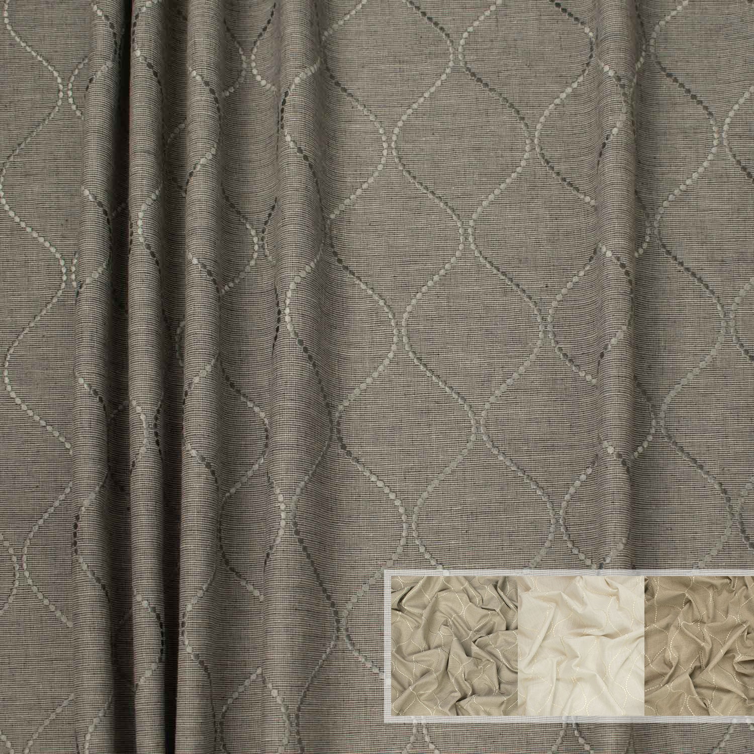 Cycle by Zepel - Curtaining/Upholstery Embroidery Twist Linen Look
