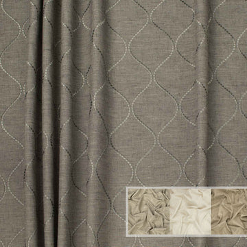 Cycle by Zepel - Curtaining/Upholstery Embroidery Twist Linen Look