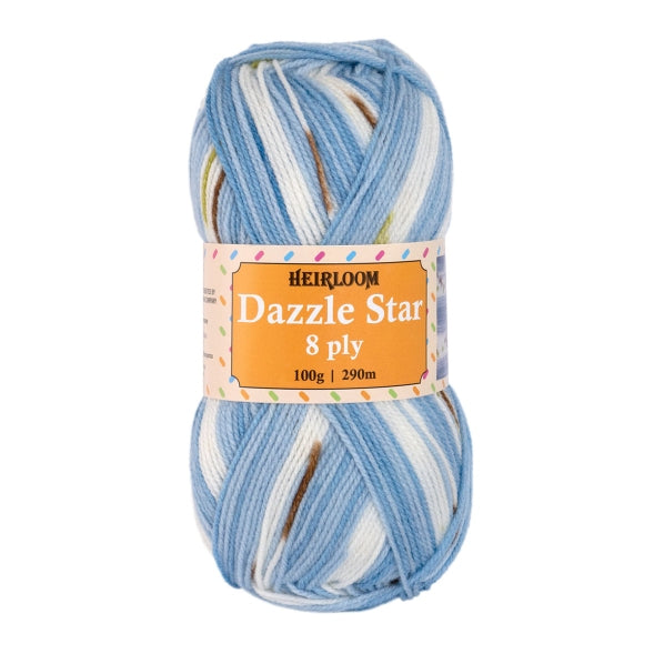 Heirloom Dazzle Star 8 Ply Knitting Yarn