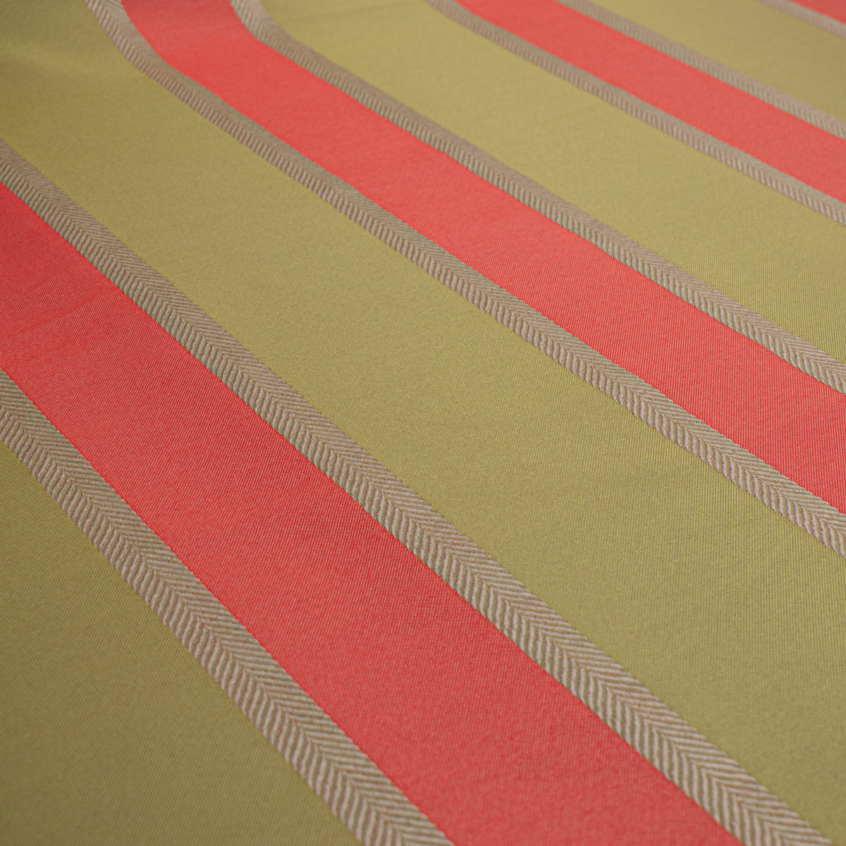 Classic Stripe Woven Upholstery & Suiting Fabric in Olive/Red