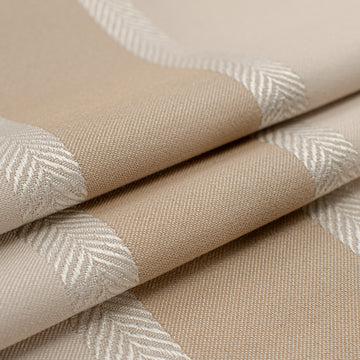 Classic Stripe Woven Upholstery & Suiting Fabric in Beige/Cream