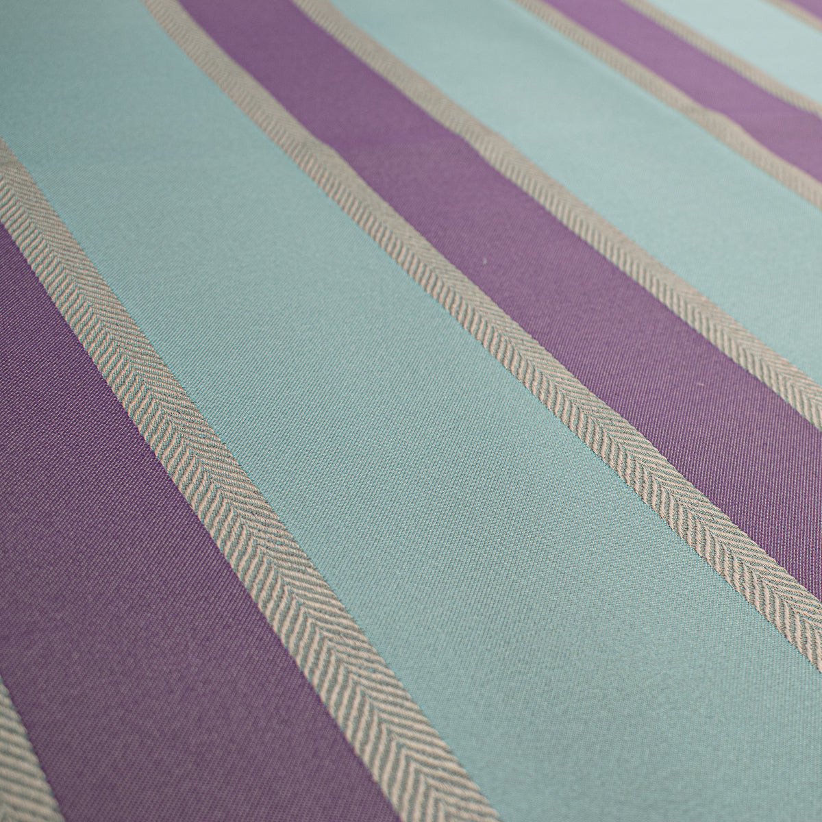 Classic Stripe Woven Upholstery & Suiting Fabric in Aqua/Purple
