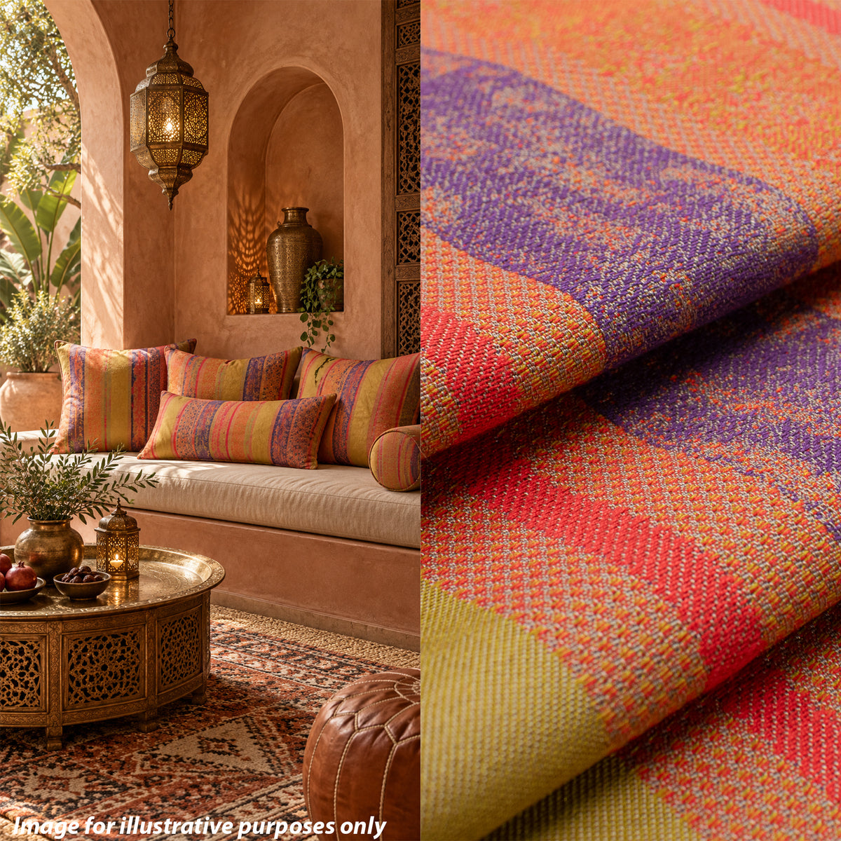 Coordinating Woven Upholstery & Suiting Fabric Check & Stripe Designs