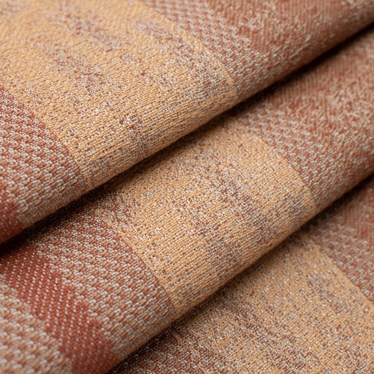 Artisan Stripe Woven Upholstery & Suiting Fabric in Beige/Brick