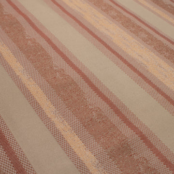 Artisan Stripe Woven Upholstery & Suiting Fabric in Beige/Brick
