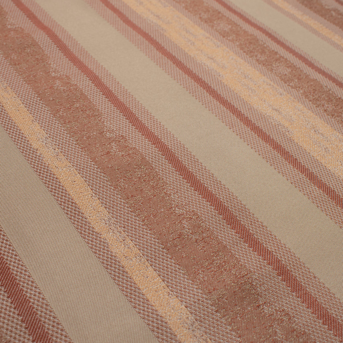 Artisan Stripe Woven Upholstery & Suiting Fabric in Beige/Brick