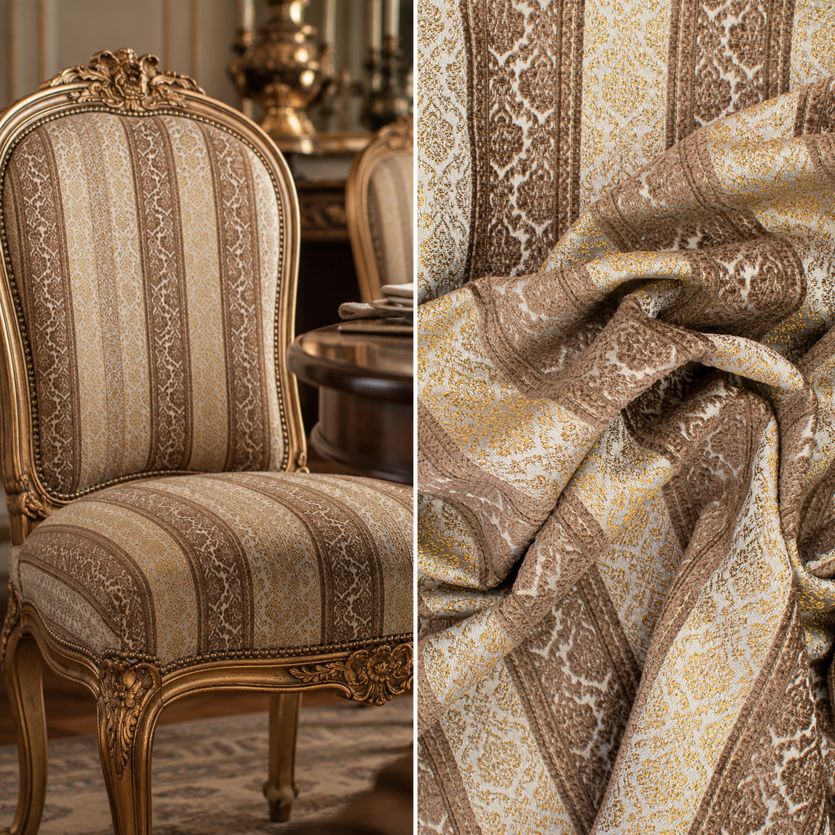 Baroque Jacquard Curtaining & Upholstery Fabric