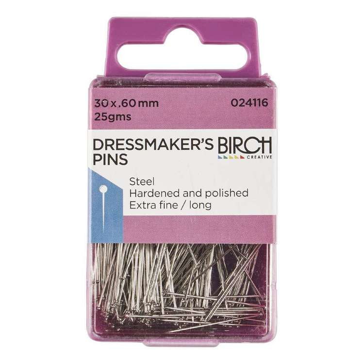 Birch Dressmaker’s Pins Extra Fine/Long 30 x 0.60mm – 25g