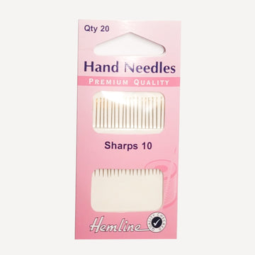 Hemline Hand Needle Sharps Size 10 Gold Eye - 20Pcs