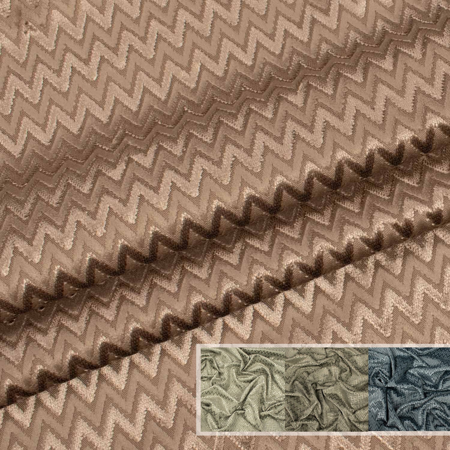 Idyllic by Zepel - Curtaining/Upholstery Zigzag Chenille