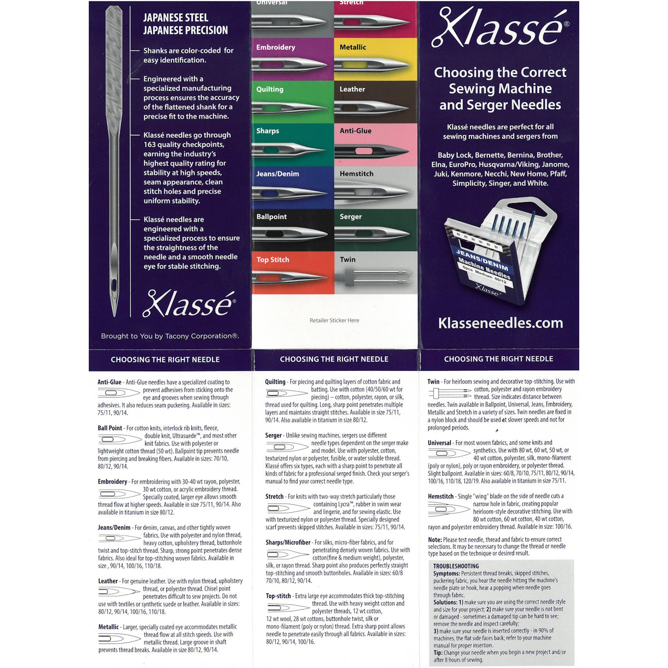 Klasse Sewing Machine Needles