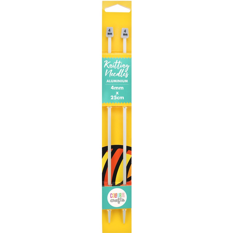 ColourMe Crafts Aluminium Knitting Needles 25cm x 4mm