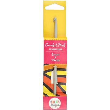 ColourMe Crafts Aluminium Crochet Hook 5mm x 15cm