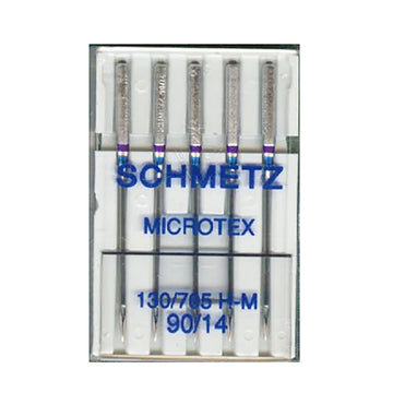 Schmetz Sewing Machine Needles Microtex (Sharp) 90/14 - 5 Per Cassette