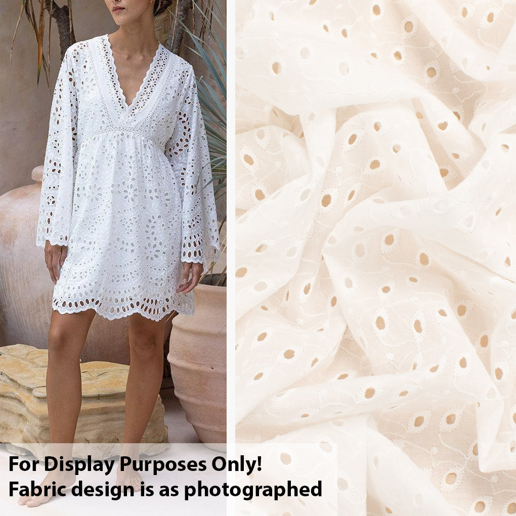 Broderie Anglaise 100% Cotton Embroidery