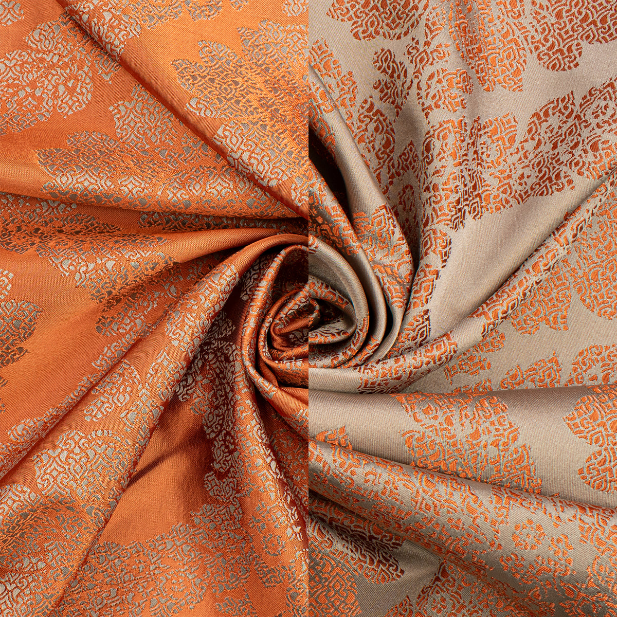 Reversible Floral Jacquard Brocade Suiting/Upholstery Fabric