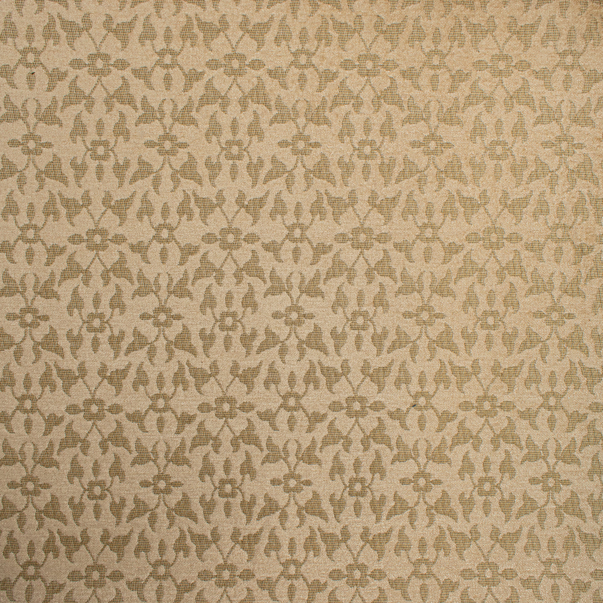 Ottoman Small Flower Chenille Upholstery/Curtaining Fabric in Cream