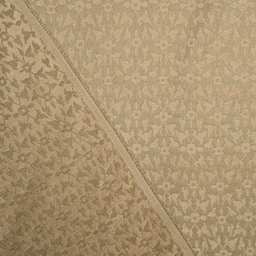 Ottoman Small Flower Chenille Upholstery/Curtaining Fabric in Cream