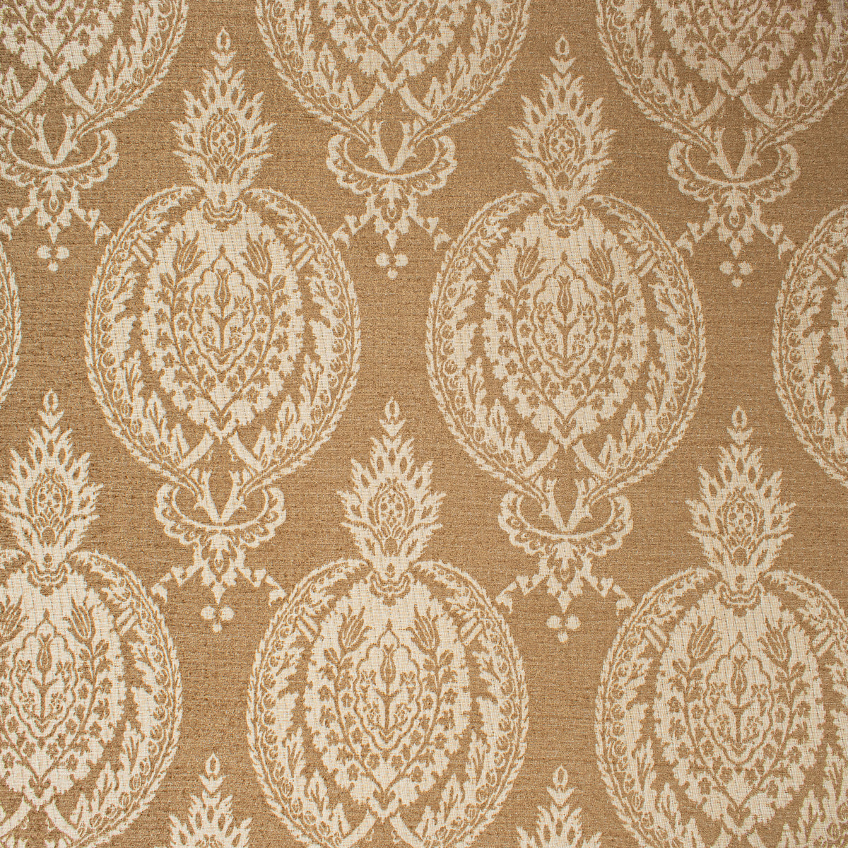 Ottoman Chenille Crown Medallion Upholstery/Curtaining Fabric in Cream